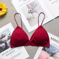 Summer Ladies Ice Silk Wrapped Chest French Triangle Cup With Chest Pad