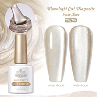 Mirror Porcelain White Cat's Eye White Moonlight Gel Nail Polish