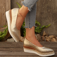 Women's Fashion Pointed Toe Low-cut Leisure Platform Shoes
