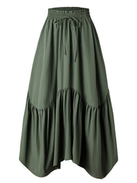 High-waisted Elasticated Maxi Skirt Retro Long Dress