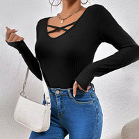 Slim Fit Slimming Long Sleeves Top For Women