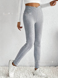 Slim-fit Bottoming Solid Color Trousers