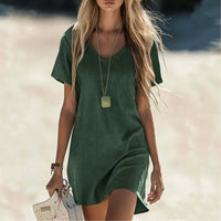 Women's V-Neck Casual Comfortable Pocket Dress