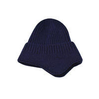 Fashionabl Warm Pure Color Ear Protection Wool Knitted Hat