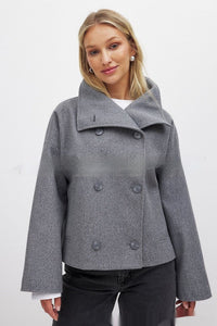 Elegant High-end Short Double-faced Wool Coat