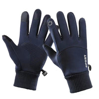 Touch Screen Plush Thickened Warm Windproof Anti-skid Waterproof Outdoor Riding Gloves