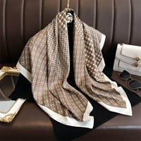 Fashion Printed Silk Scarf Twill Silk High Quality Square Scarf