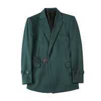 Men's New Personalized Ruan Handsome Casual Suit Top Texture Trendy Buckle Design British Style Suit Coat