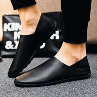 Spring And Autumn Men's Casual Shoes PU Breathable Soft Bottom Gommino