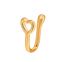Copper Inlaid Zircon Star Love U Shaped Nose Clip