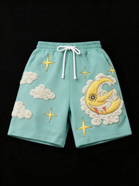 Retro Plus Size Loose Sports Knee Length Shorts