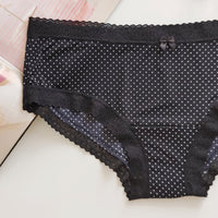 Polka Dot Dots Milk Silk Nylon Women's Briefs