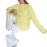 Casual Simple Wool Long Sleeve Women's Sweater
