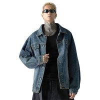 Splash-ink Splash Heavy Industry Washed Silver Hand-painted Denim Coat