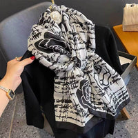 Cotton And Linen Scarf Thin And Silky Shawl Travel Sun-proof Beach Towel For Women
