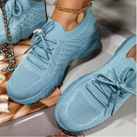 Platform Solid Color Lace-Up Flying Daddy Shoes