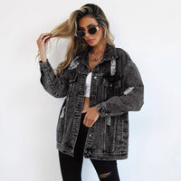 Super Nice Coat Women's Design Sense Niche Tooling Ripped Jacket