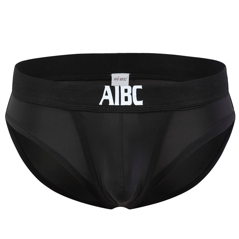 Men's Underwear Briefs Thin Low Waist Ice Silk