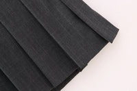 Low Waist Mini Plaid Casual Wide Pleated Culottes Skirt