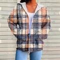 Womens Fashionable Casual Printed Zip-Up Hoodie