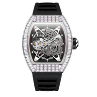 Hollow Automatic Mechanical Watch Men's Silicone Band Waterproof