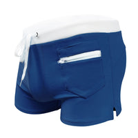 Men's Simple Stylish Drawstring Boxer Swim Trunks