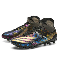 Fashion Personality New Men's High Top Soccer Football Shoes