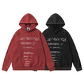 Retro Hooded Sweater Letter Printing Casual Loose Top