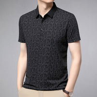 Summer Men's Thin Business Lapel Polo Shirt Short Sleeve