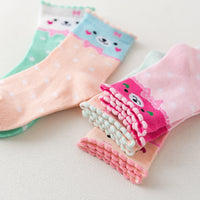 Polka Dot Cartoon Cute Girls In Tube Cotton Socks
