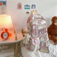 New Backpack High School Simple Forest Nylon Student Schoolbag