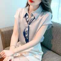 Women's French-style Elegant Short-sleeve Shirt