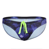 Men's Sexy Low Waist Beach New Lace-up Fashion Printed Swimming Trunks