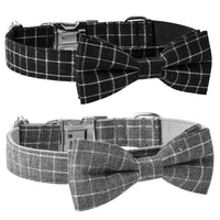 British Style Dog Collar Alloy Socket Plaid