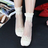 Women's Invisible Lace Women Silicone Anti-slip Socks
