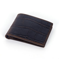 Horizontal First-layer Cowhide Wallet In Silver