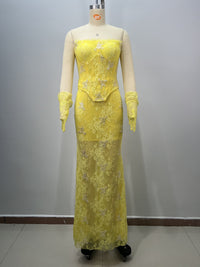 Fashionable Arrival Backless Off-Shoulder Lace Bodycon Dress