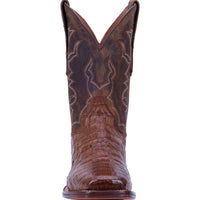 Men's Retro Square Head Embroidered Mid-calf Split Casual Wild Boots