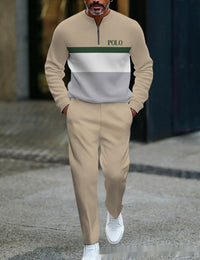 Casual Fashion Men's Long-Sleeve Pants Set