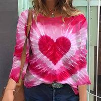 Women's Top Leisure Printed Round Neck Long Sleeve T-shirt