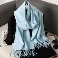 Solid Color Maillard Scarf Cashmere-like Women Warm Shawl