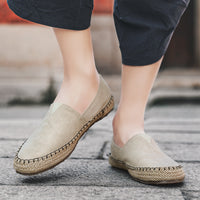 Summer Breathable Canvas Slip-on Lofter Men's Casual Linen Cloth Shoes