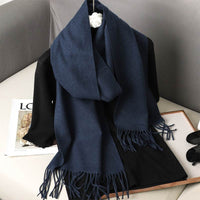 Solid Color Maillard Scarf Cashmere-like Women Warm Shawl