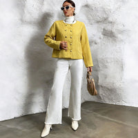 Womens Slim-fit Chanel-inspired Elegant Coat