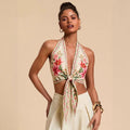 Women's Fashion Casual Backless Printed Camisole