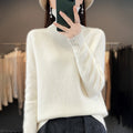 Women's Solid Color Turtleneck Knitting Pullover Long Sleeve Loose Sweater