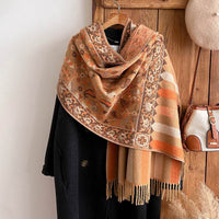 Autumn And Winter Ethnic Style Plant Flower Core-spun Yarn Tassle Fashion
