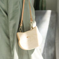 Log Creative Trendy Personalized Solid Wood Shoulder Crossbody Bag