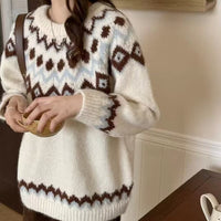 Women's Sweater Acrylic Thick Needle Thick Jacquard