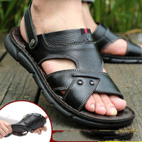 Men's Sandals Genuine Leather Anti Slip Dual Purpose